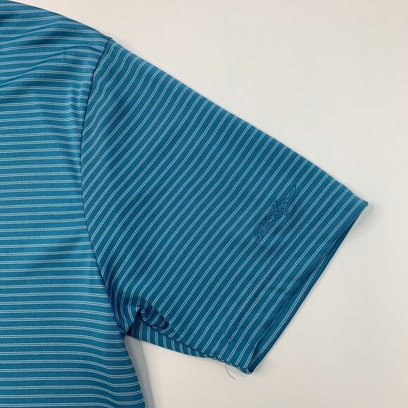 Ben Hogan Polo Shirt Mens S Small Niagra Blue Striped Performance Golf - Picture 7 of 11
